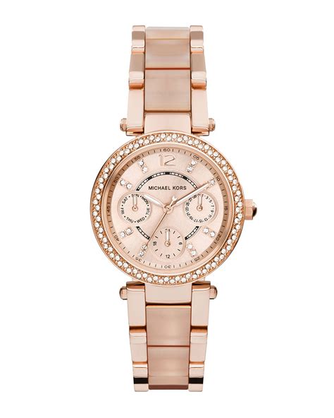 michael kors mini parker rose gold watch|Mini Parker Rose Gold.